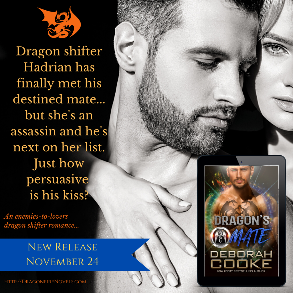 Dragon's Mate, book four of the DragonFate Novels series of paranormal romances by Deborah Cooke